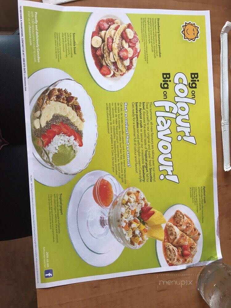 Cora Breakfast & Lunch - Richmond, BC menu_pic