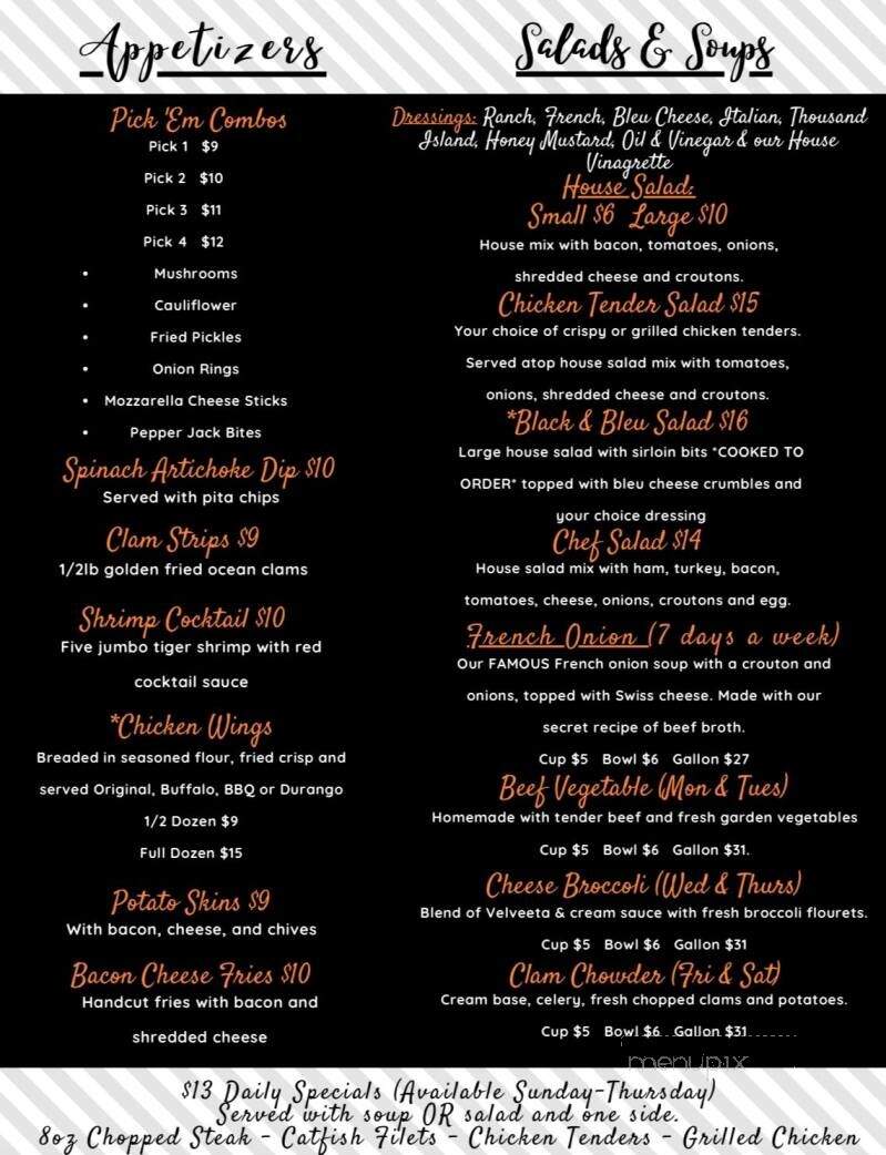 Fox & Hound Supper Club - Newport, TN menu_pic