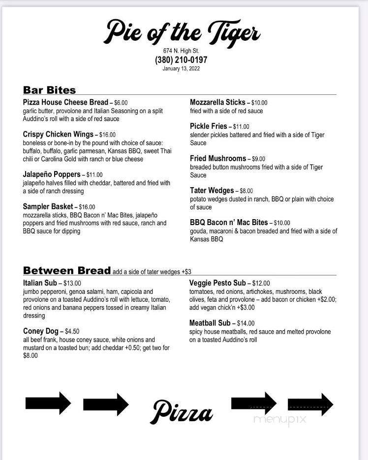 Short North Tavern - Columbus, OH menu_pic