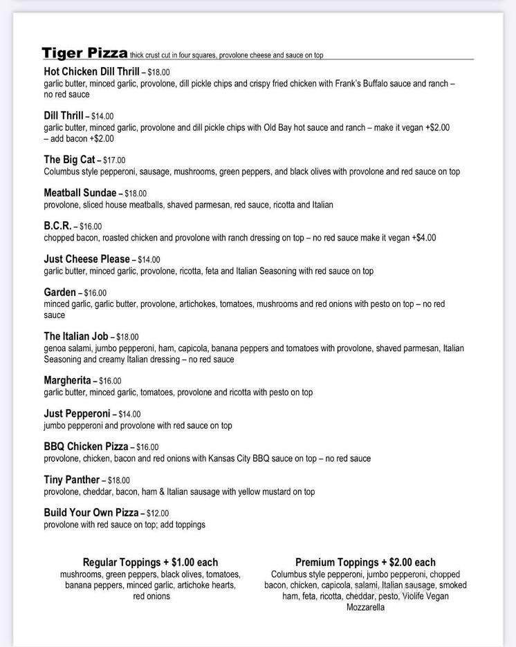 Short North Tavern - Columbus, OH menu_pic