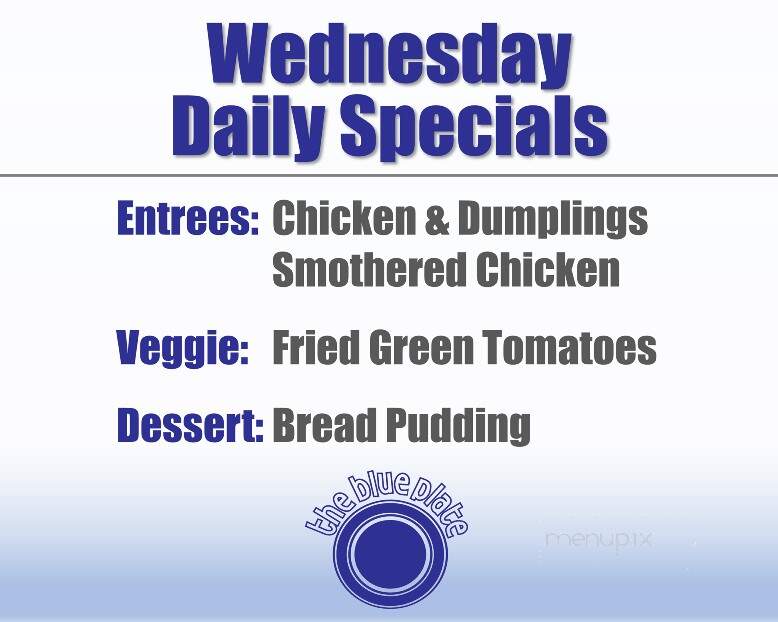 Blue Plate South - Dothan, AL menu_pic