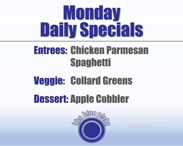 Blue Plate South - Dothan, AL menu_pic