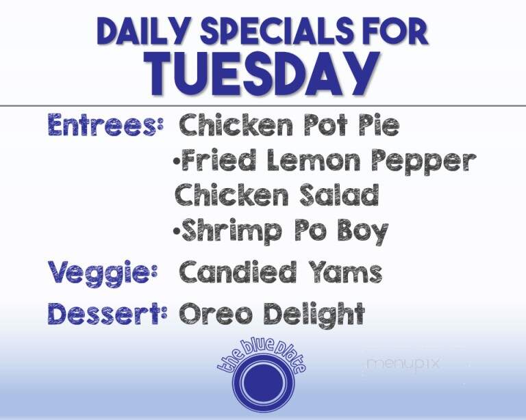 Blue Plate South - Dothan, AL menu_pic