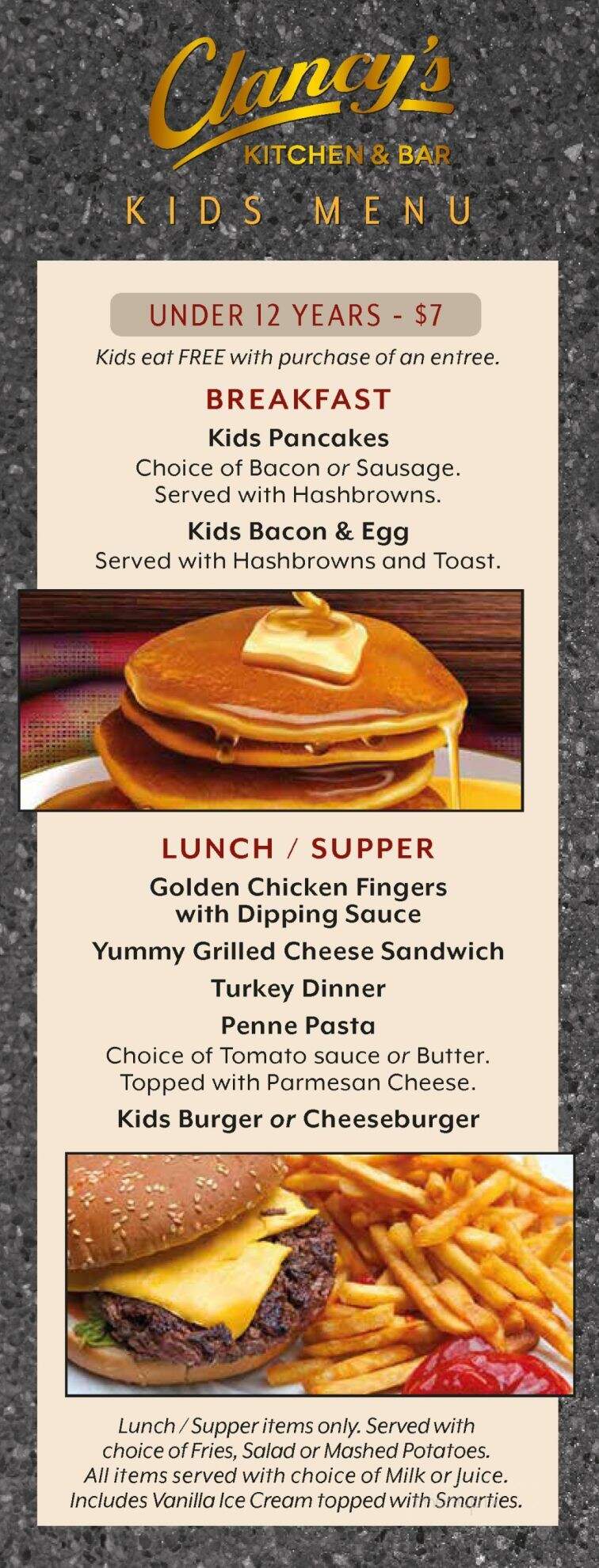 Clancy's Restaurant - Saint John's, NL menu_pic