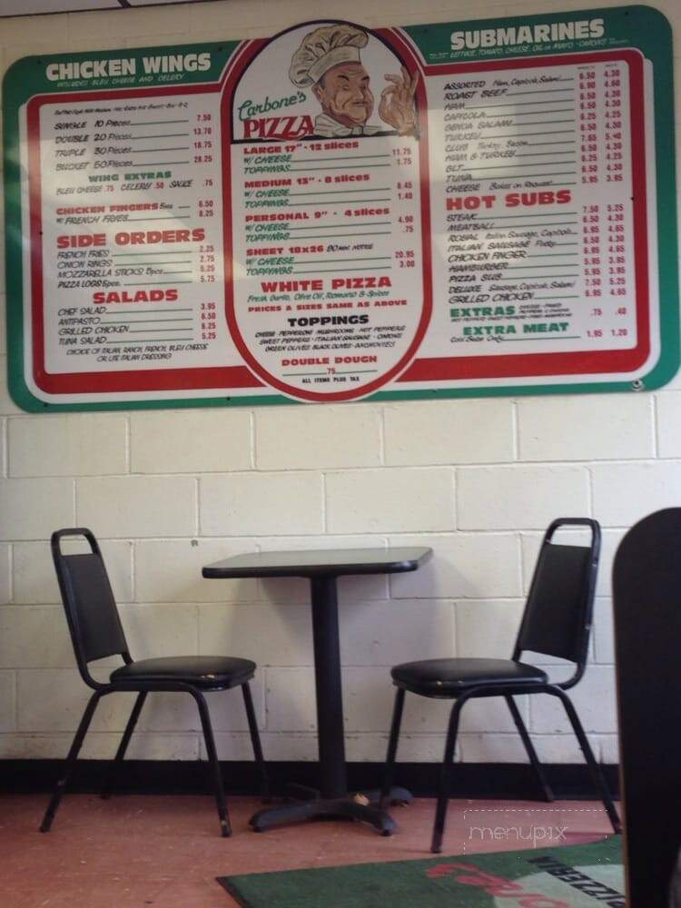 Carbone's Pizzeria - Alden, NY menu_pic