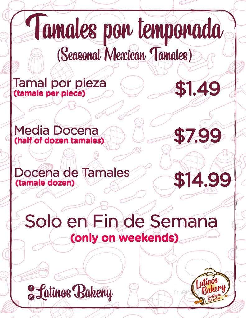 Latinos Bakery - Garland, TX menu_pic