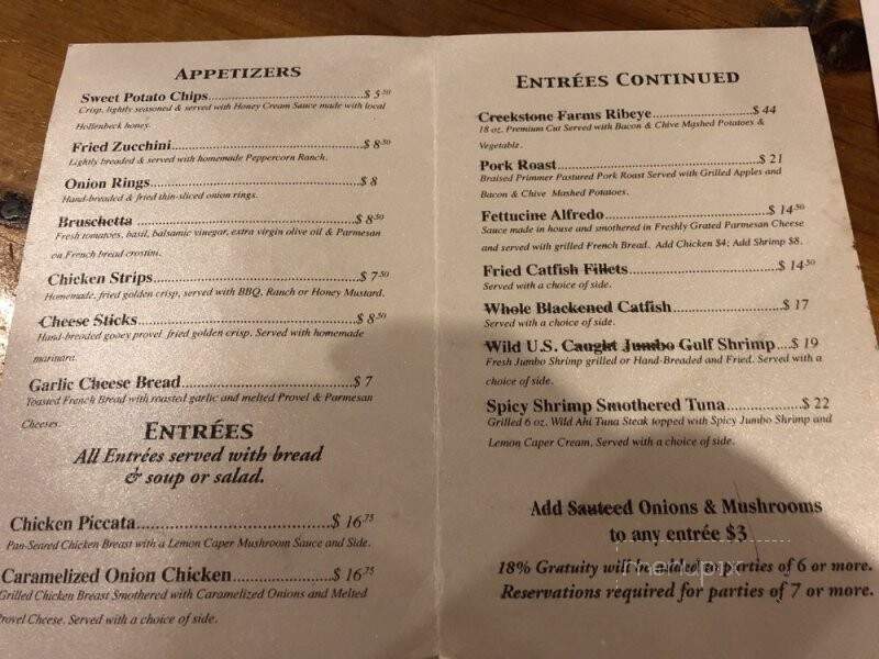 Sebree's Restaurant - Greentop, MO menu_pic
