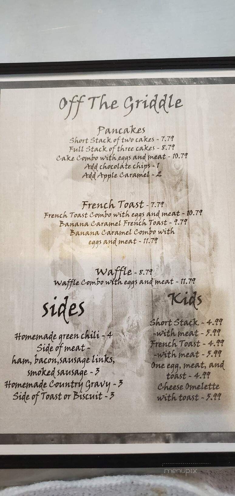 Bernie's Kitchen - Elizabeth, CO menu_pic