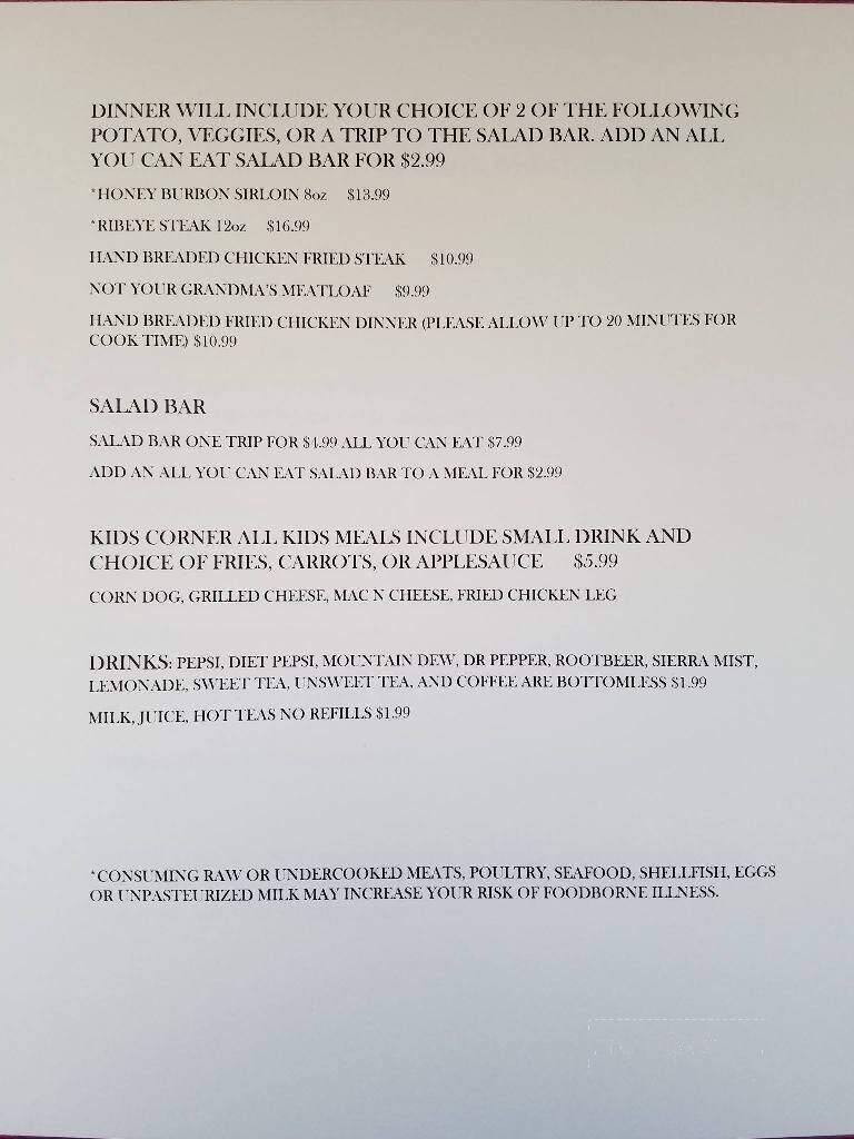 Bernie's Kitchen - Elizabeth, CO menu_pic