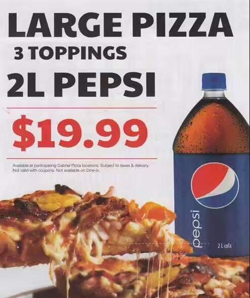 Gabriel Pizza Restaurant - Orleans, ON menu_pic