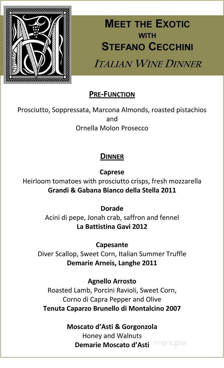 Mansion On Forsyth Park - Savannah, GA menu_pic
