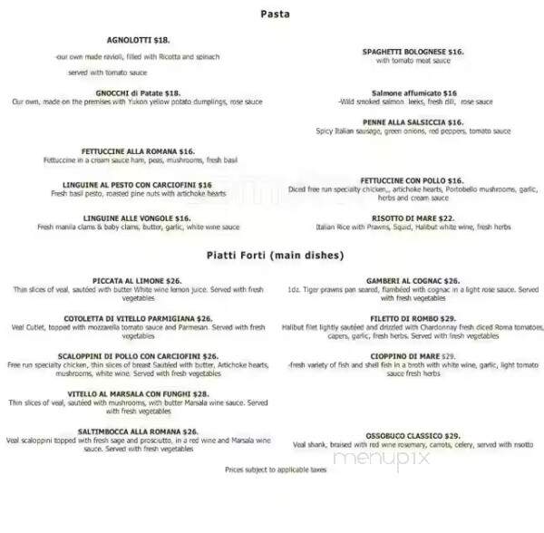 Portobello Restaurant - Burnaby, BC menu_pic