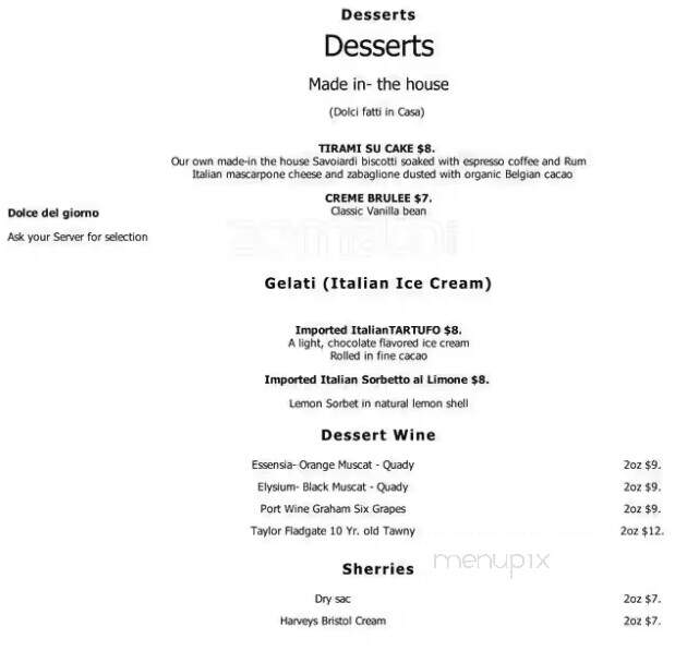 Portobello Restaurant - Burnaby, BC menu_pic