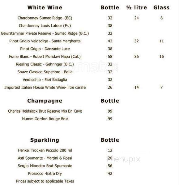 Portobello Restaurant - Burnaby, BC menu_pic