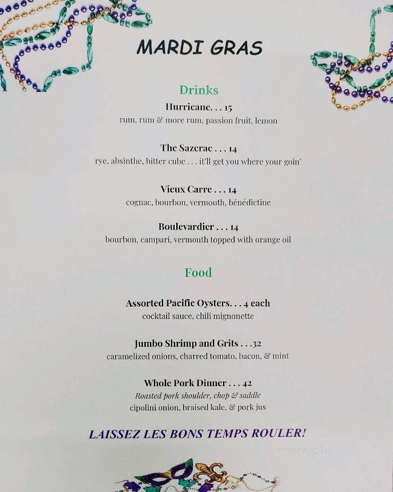 Sidecar Modern Tavern - Los Gatos, CA menu_pic