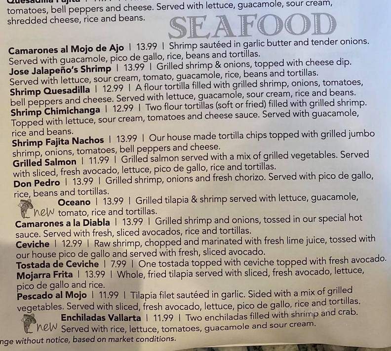 Jose Jalapenos - Columbia, MO menu_pic