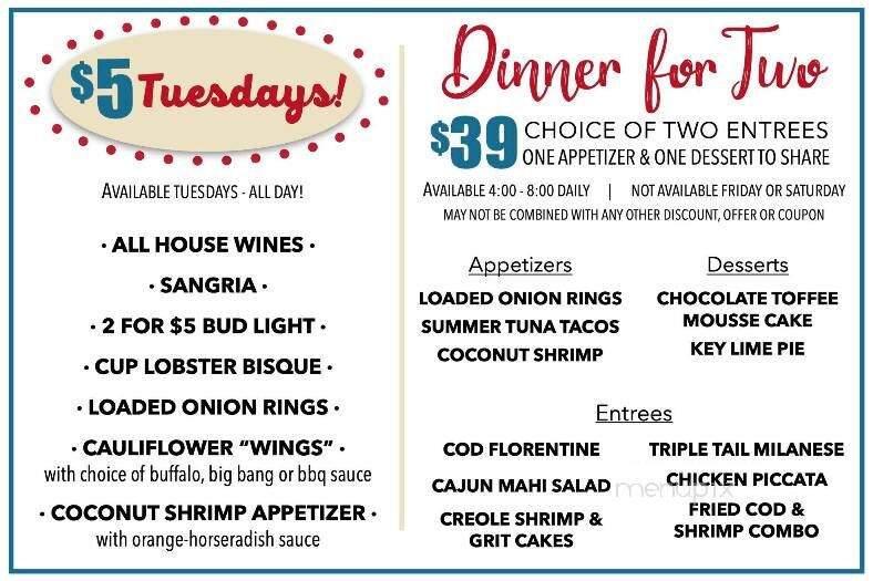 Kacey's Seafood & More - Sarasota, FL menu_pic