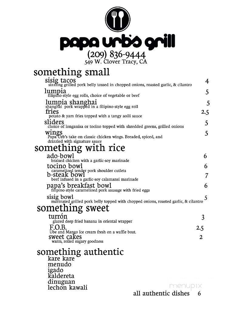 Papa Urb's Grill - Tracy, CA
