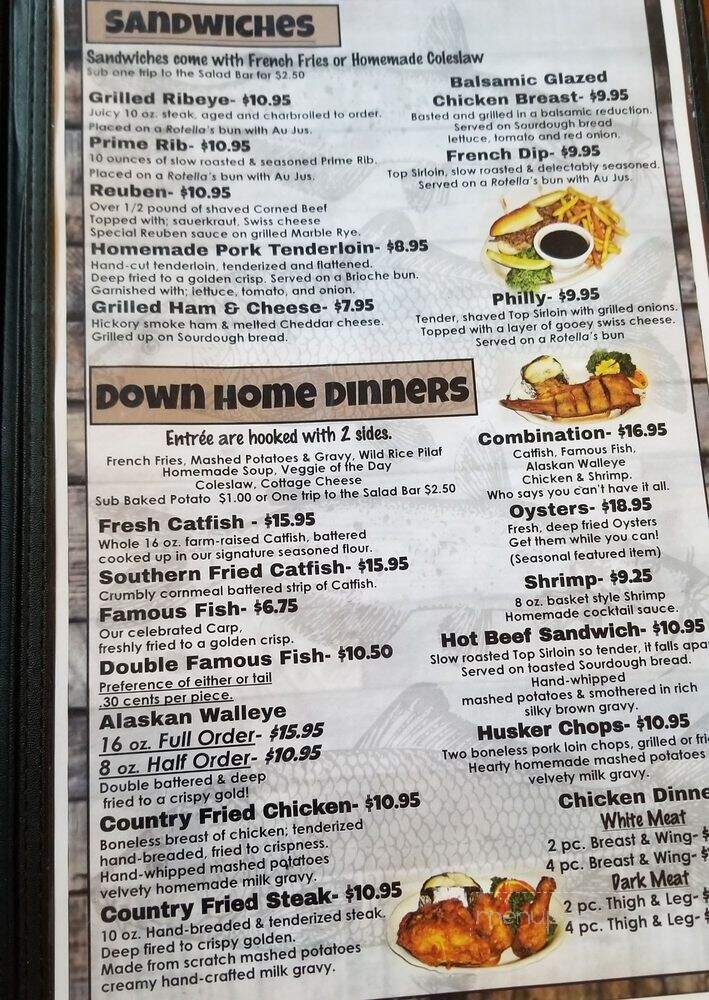 Catfish Lake Restaurant - Bellevue, NE menu_pic