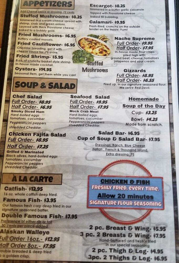 Catfish Lake Restaurant - Bellevue, NE menu_pic