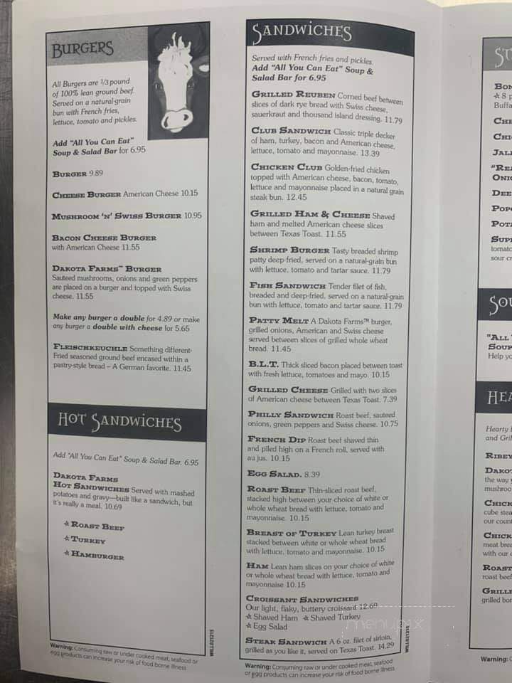 Dakota Farms Family Restaurant - Williston, ND menu_pic