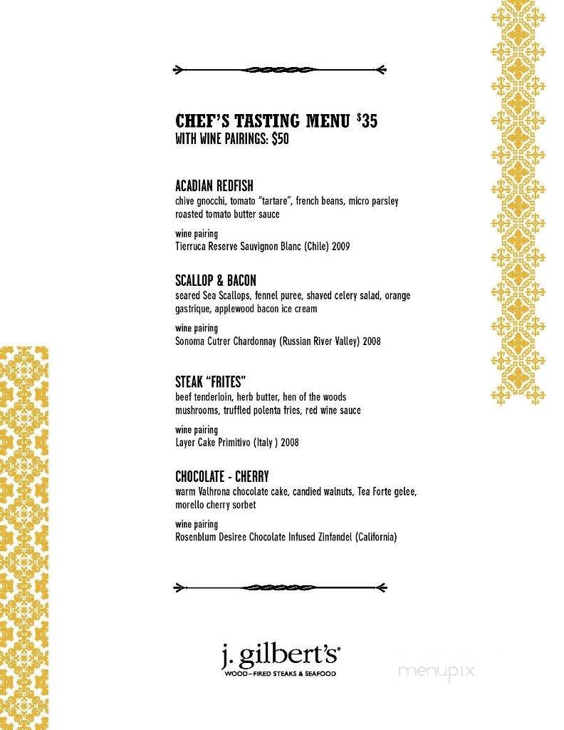 J Gilbert's Wood-Fired Steaks - Glastonbury, CT menu_pic