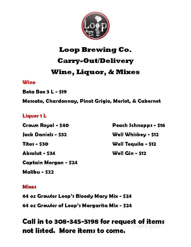 Loop Brewing Company - McCook, NE menu_pic