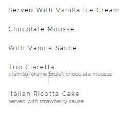 Ristorante Claretta - Palm City, FL menu_pic
