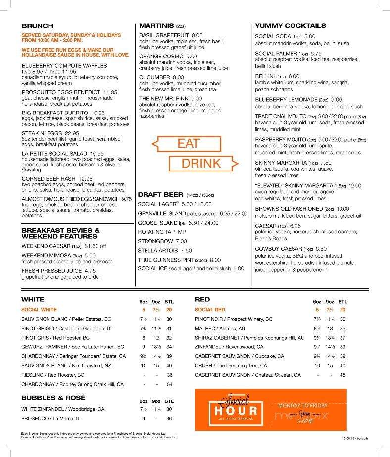 Brown's Social House - Mission, BC menu_pic