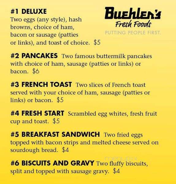 Buehler's Towne Market Cafe - Wooster, OH menu_pic