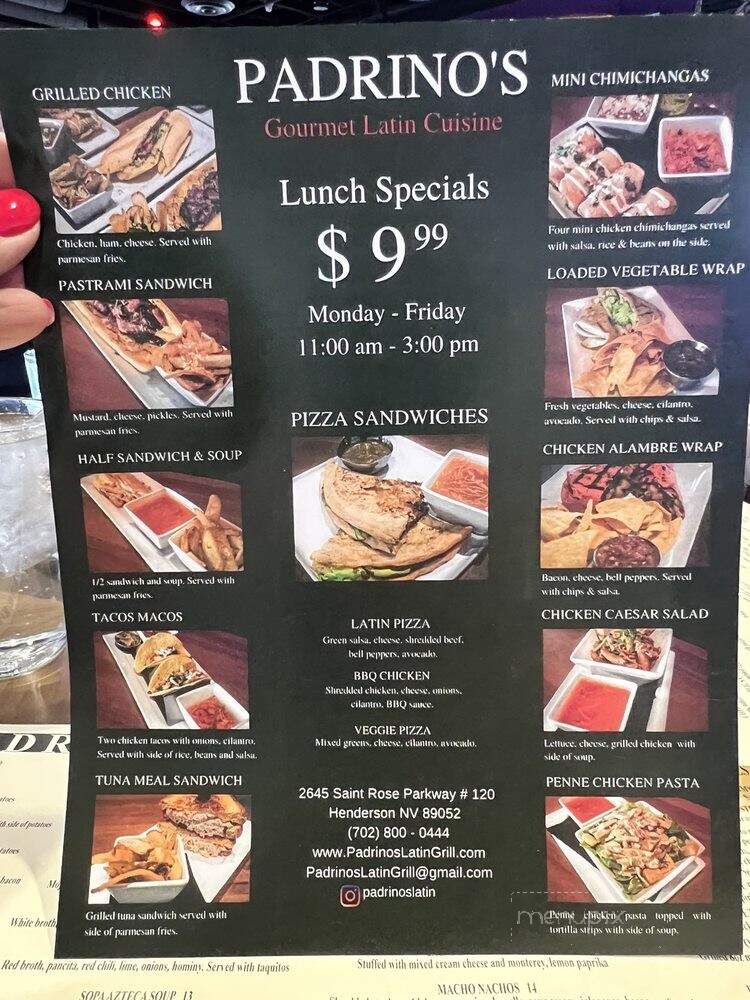 Padrino's Latin Bar & Grill - Henderson, NV menu_pic