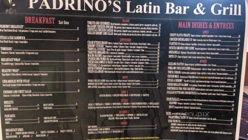 Padrino's Latin Bar & Grill - Henderson, NV menu_pic