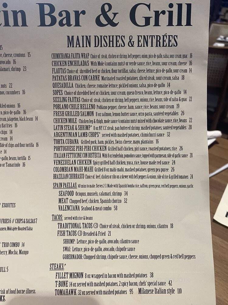 Padrino's Latin Bar & Grill - Henderson, NV menu_pic