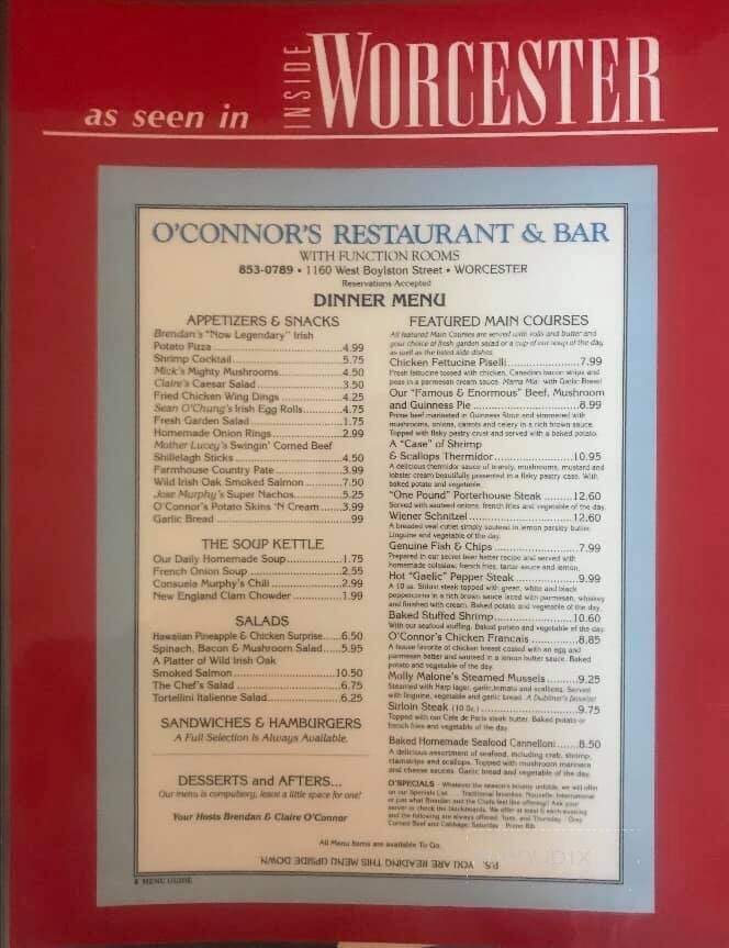 O'Connor's Restaurant & Bar - Worcester, MA