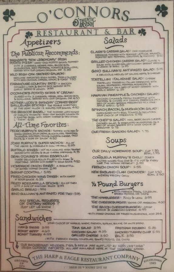 O'Connor's Restaurant & Bar - Worcester, MA
