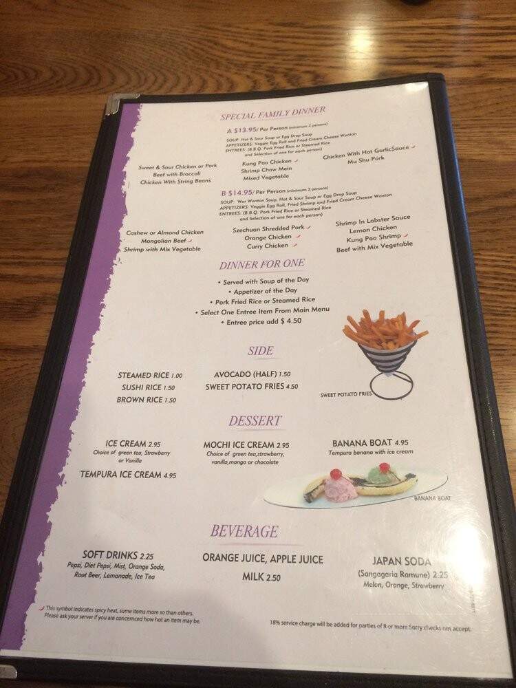 BE Wok and Sushi - Sonora, CA menu_pic