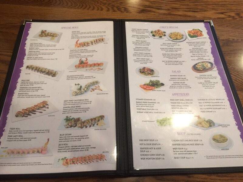 BE Wok and Sushi - Sonora, CA menu_pic