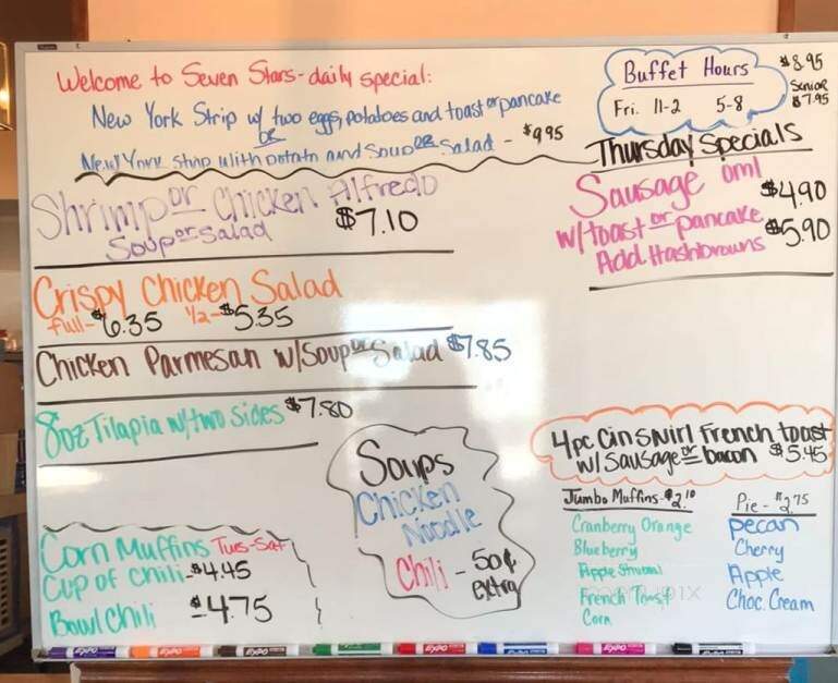 7 Stars Family Restaurant - Hampton, IA menu_pic