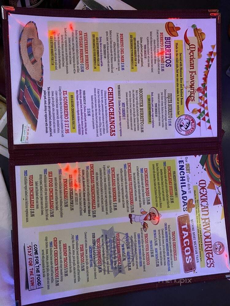 Viva Mexico Restaurant Grill & Cantina - Langley, BC menu_pic