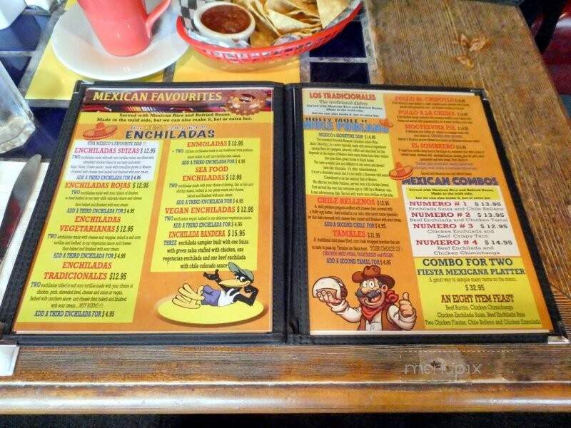 Viva Mexico Restaurant Grill & Cantina - Langley, BC menu_pic