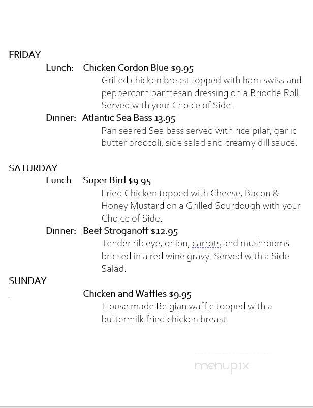 Bogey's Bar and Grille - Kingsland, GA menu_pic