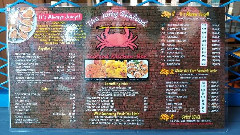 Juicy Seafood - Huntsville, AL menu_pic