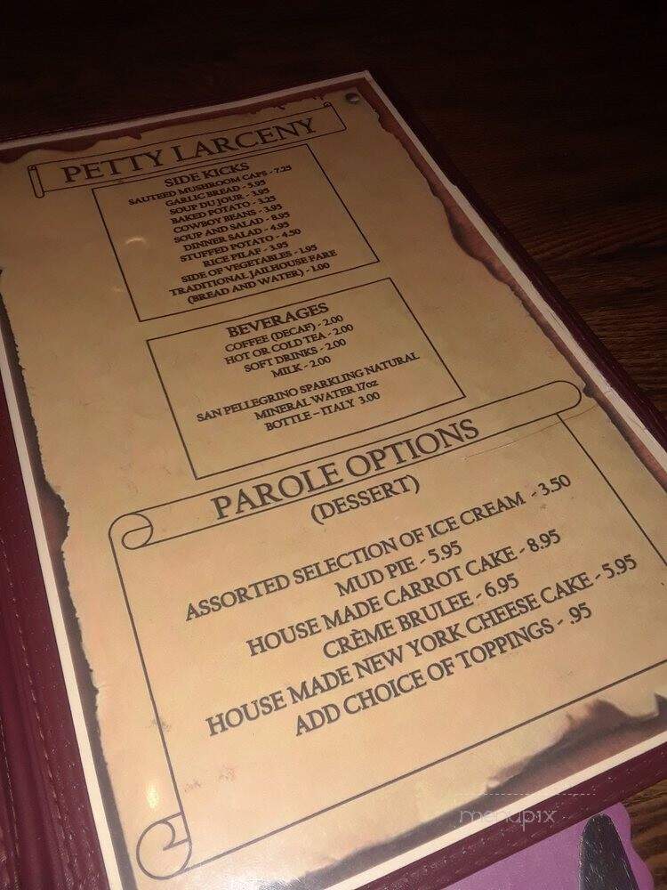 Cellblock Steak House - Ely, NV menu_pic