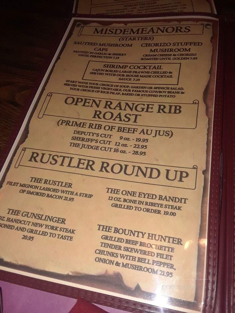 Cellblock Steak House - Ely, NV menu_pic