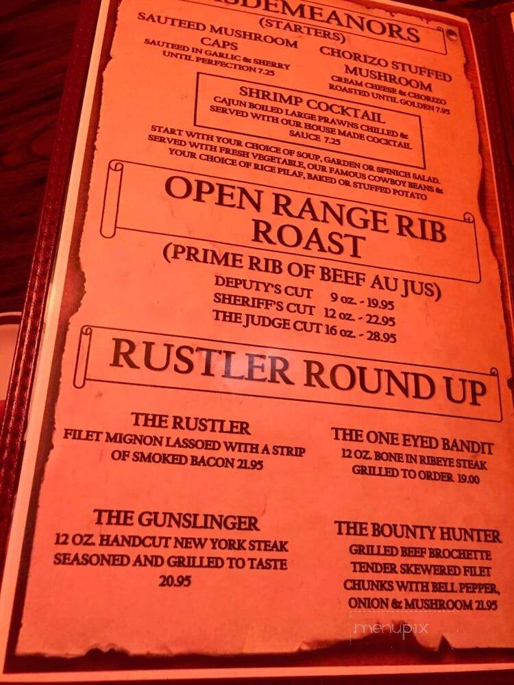 Cellblock Steak House - Ely, NV menu_pic