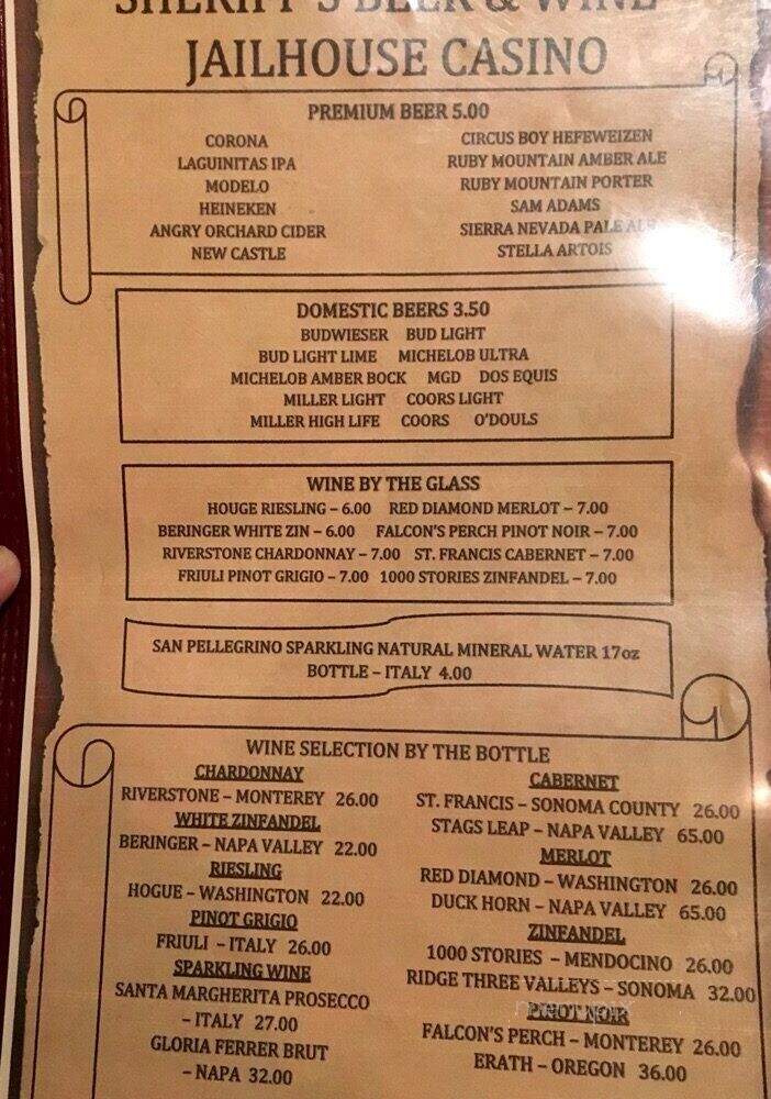Cellblock Steak House - Ely, NV menu_pic