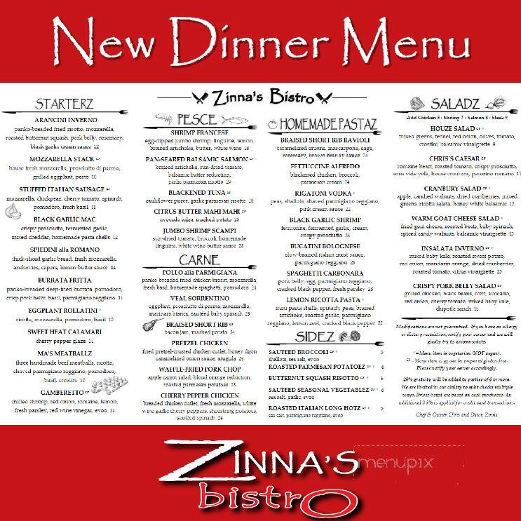 Zinna's Bistro - Cranbury, NJ