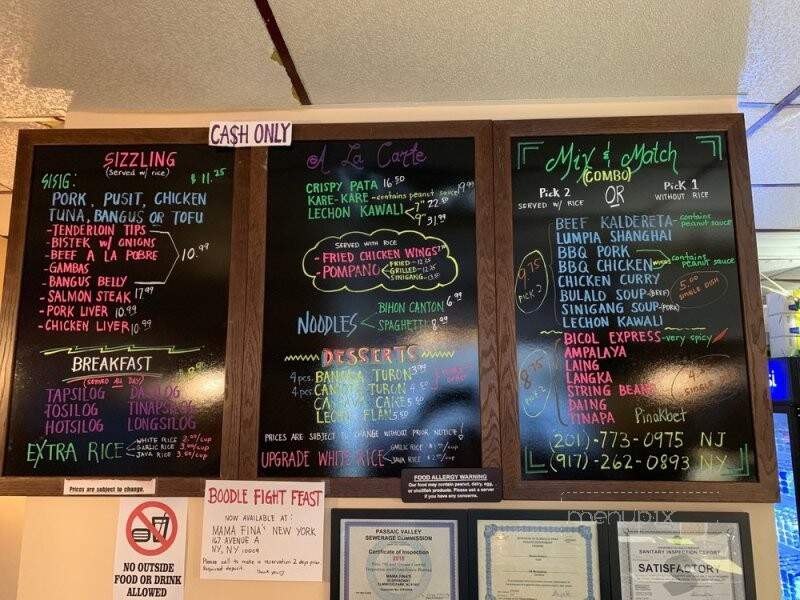 Mama Fina's - Elmwood Park, NJ menu_pic