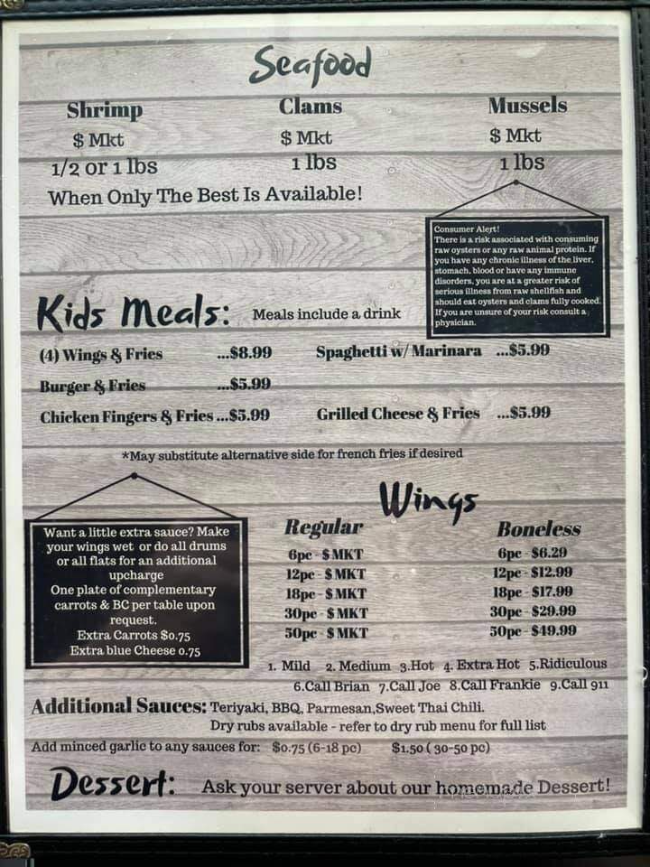 Frankie's Beachside - Indian Harbour Beach, FL menu_pic