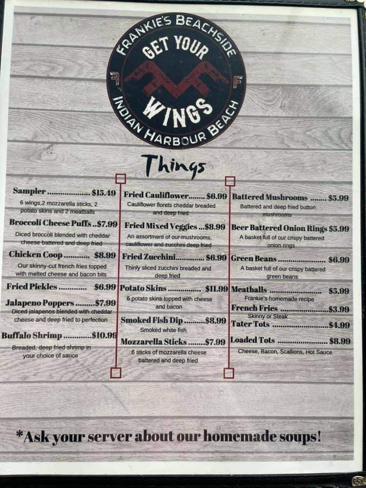 Frankie's Beachside - Indian Harbour Beach, FL menu_pic